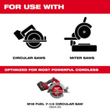 Milwaukee Tool 7-1/4 in. D X 5/8 in. Carbide Circular Saw Blade 24 teeth 1 pk
