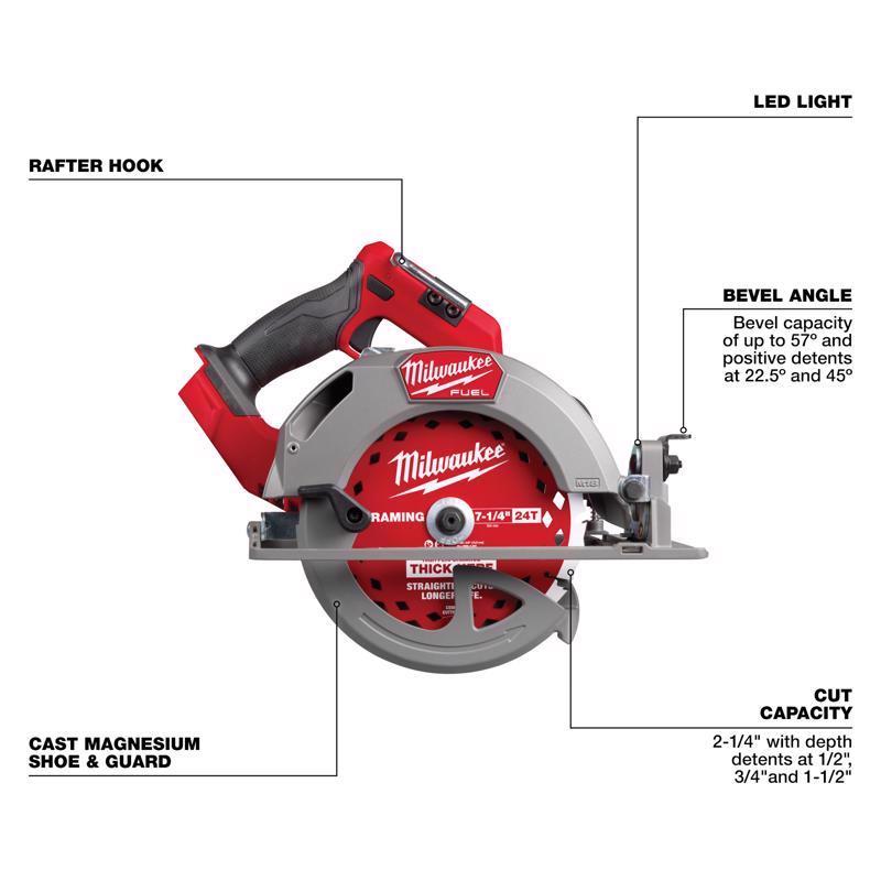 Milwaukee 7-1/4 in. Cordless Circular Saw Tool Only