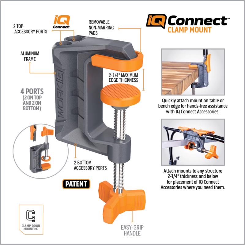 Work IQ Connect - Clamp Mount Die Cast Aluminum Action Vise