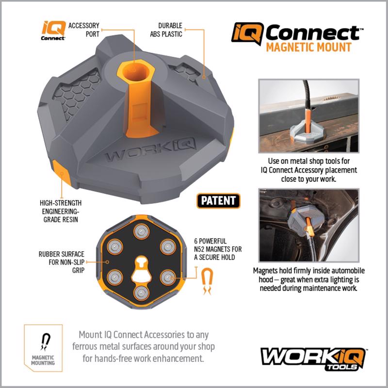 Work IQ Connect - Magnetic Mount Die Cast Aluminum Action Vise