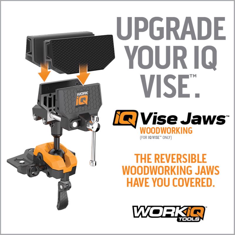 Work IQ Vise Jaws Die Cast Aluminum Woodworker's Vise