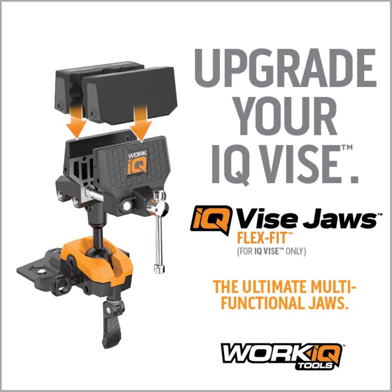 Work IQ Vise Jaws Flex Fit Die Cast Aluminum Vise