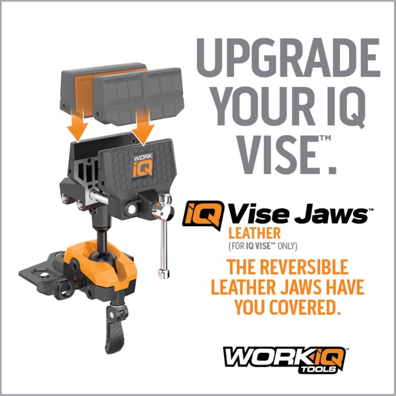 Work IQ Vise Jaws - Leather Die Cast Aluminum Vise