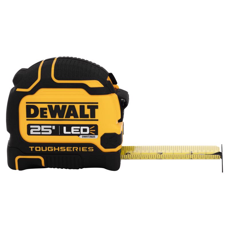 DeWalt ToughSeries 25 ft. L X 1.25 in. W LED Tape Measure 1 pk