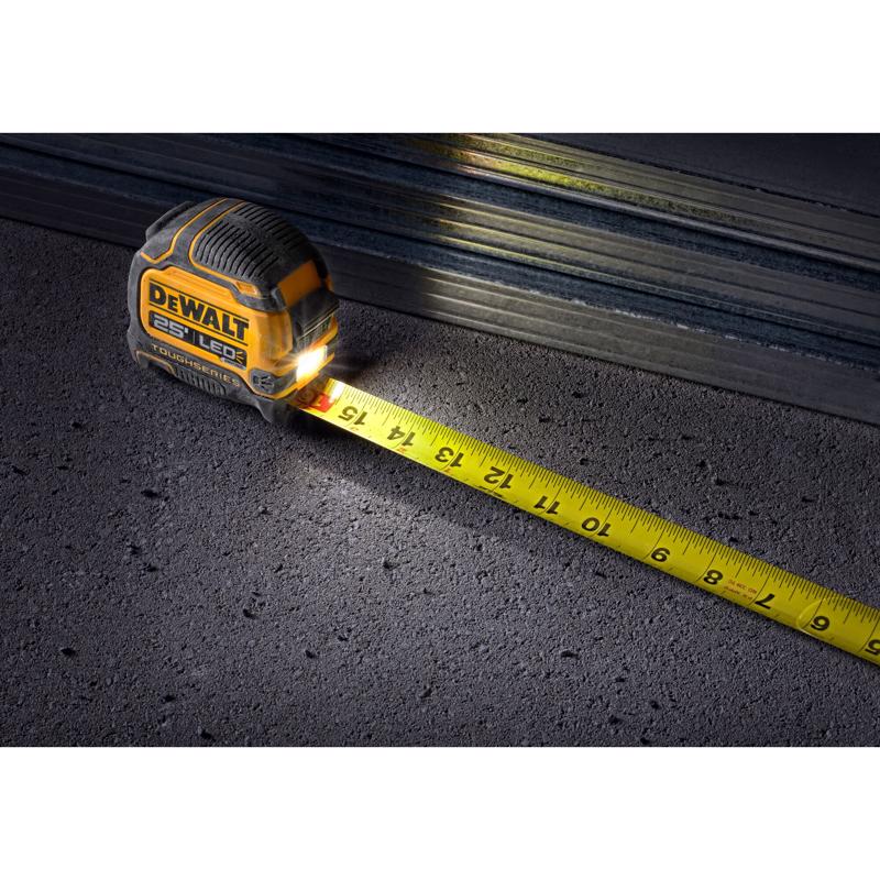 DeWalt ToughSeries 25 ft. L X 1.25 in. W LED Tape Measure 1 pk