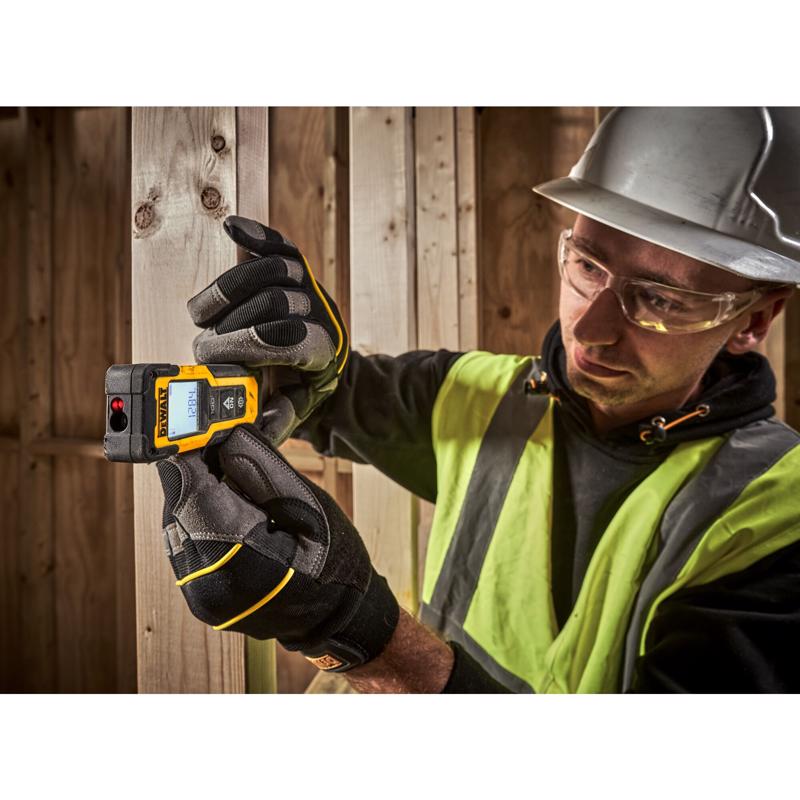 DeWalt 6.5 in. L X 3.8 in. W Laser Distance Measurer 100 ft. Black/Yellow 1 pc