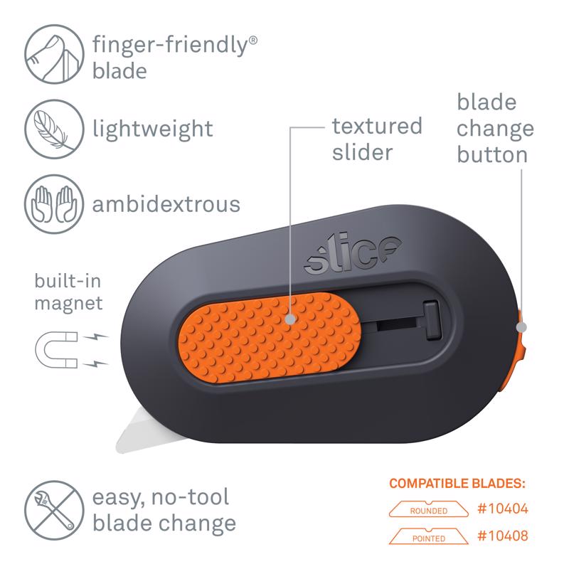 Slice Sliding Box Cutter Black 1 pc