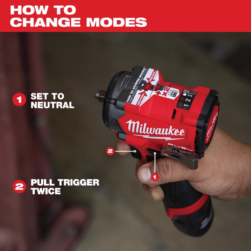Milwaukee M12 1/2 in. Cordless Brushless Impact Wrench Tool Only