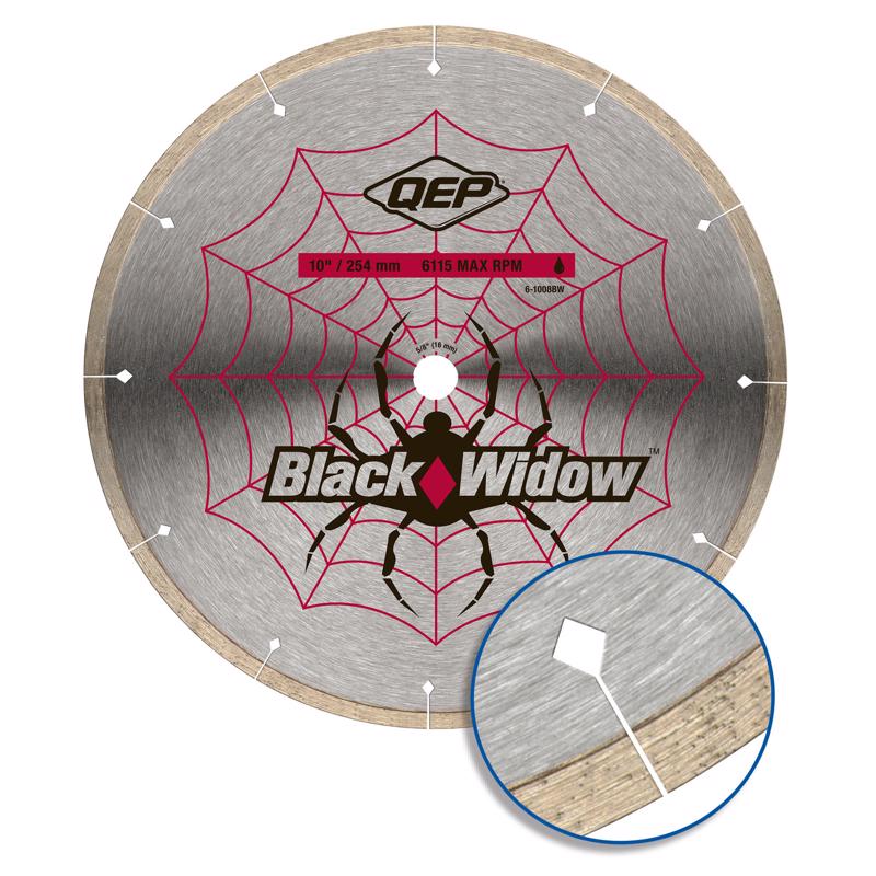 QEP Black Widow Premium Grade 10 in. D X 5/8 in. Thin Steel Diamond Saw Blade 1 pk