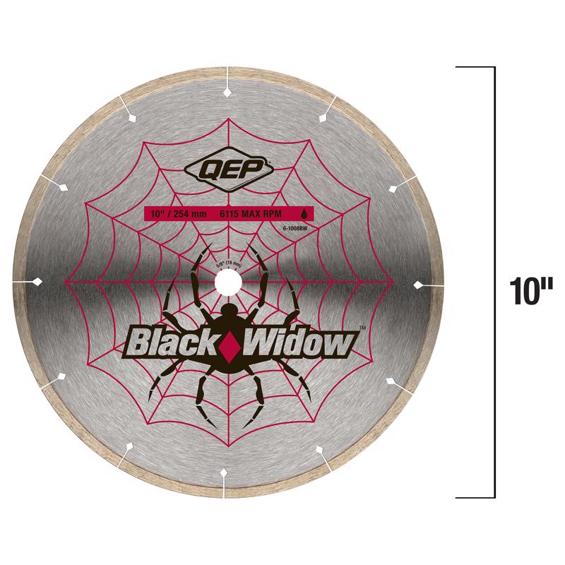 QEP Black Widow Premium Grade 10 in. D X 5/8 in. Thin Steel Diamond Saw Blade 1 pk