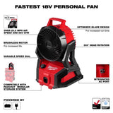 Milwaukee M18 16 in. H Personal Fan