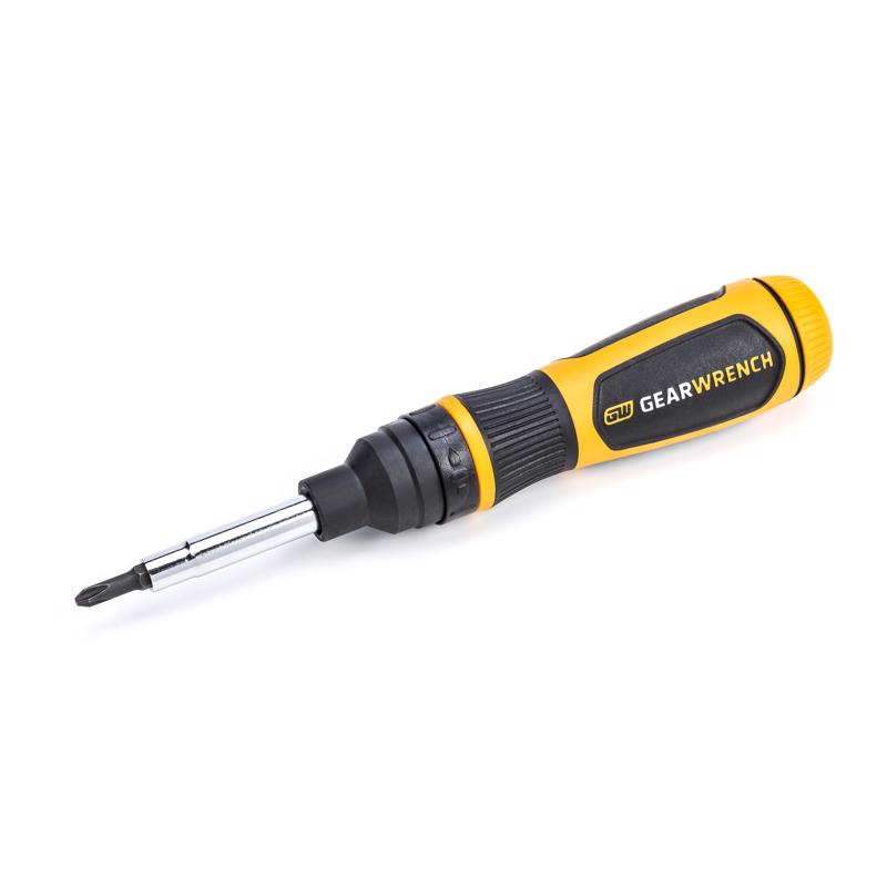Gearwrench Phillips/Slotted/Torx/Square Multi-Bit Ratchet Screwdriver 9.5 in. 19 pc