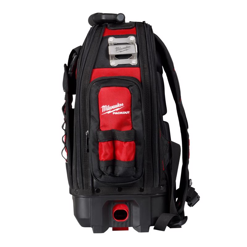 Milwaukee Packout 18 in. W X 20 in. H Ballistic Polyester Backpack 42 pocket Black/Red 1 pc