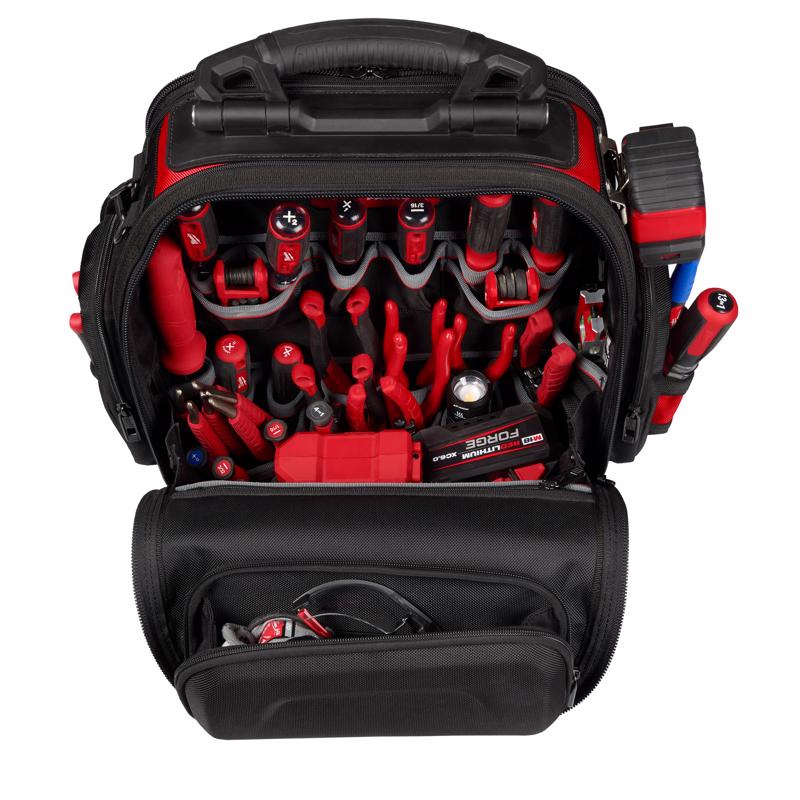 Milwaukee Packout 18 in. W X 20 in. H Ballistic Polyester Backpack 42 pocket Black/Red 1 pc
