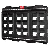 Milwaukee PACKOUT 30.75 in. W X 20 in. H Large Wall Mounted Plate Polypropylene 18 compartments Blac