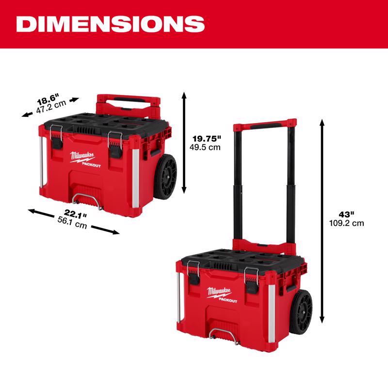 Milwaukee PACKOUT 19.75 in. H Long Handle Tool Holder Polypropylene Black/Red