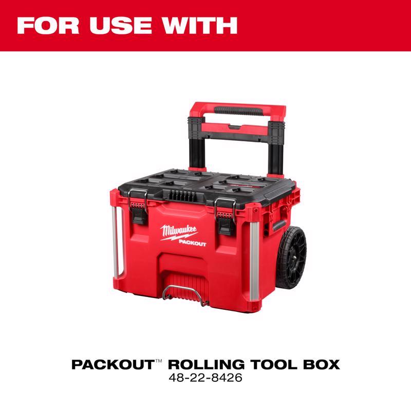 Milwaukee PACKOUT 19.75 in. H Long Handle Tool Holder Polypropylene Black/Red