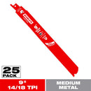 Diablo 9 in. Bi-Metal Nail Embedded Wood Reciprocating Saw Blade 14/18 TPI 25 pk