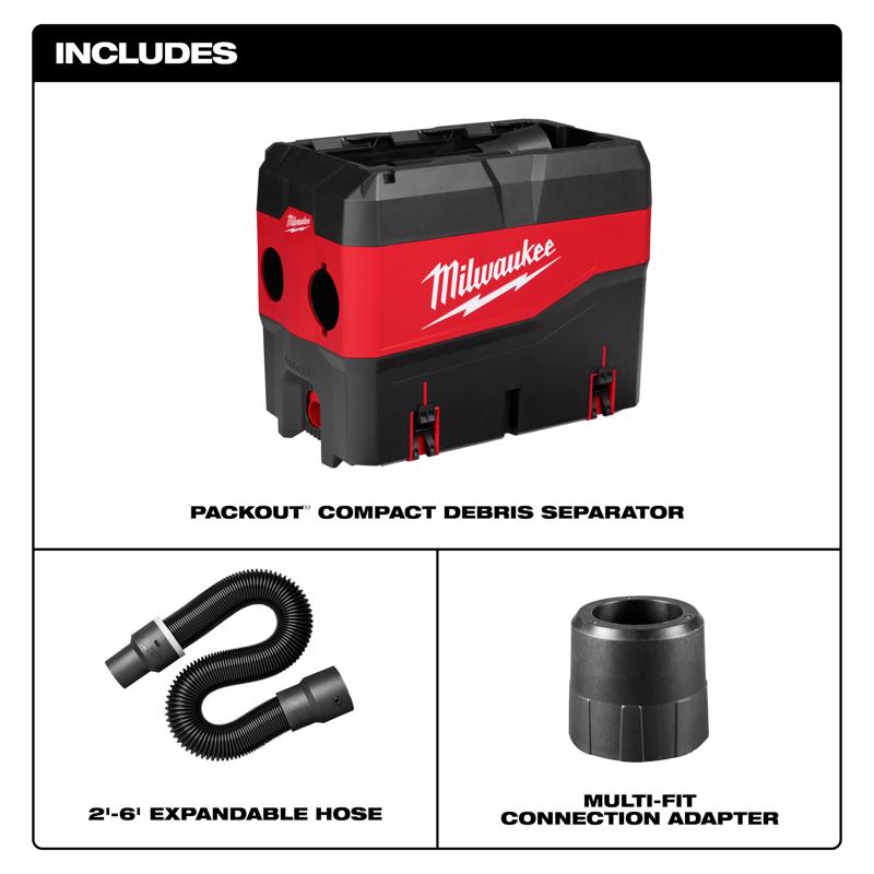Milwaukee Packout Wet/Dry Vac Attachment 1 pc