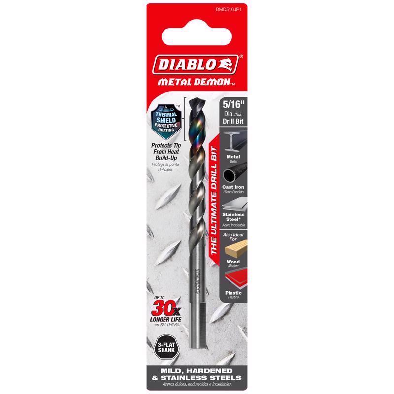 DRLL BT 3-FLAT 5/16" 1PC