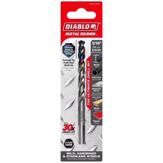 DRLL BT 3-FLAT 5/16" 1PC