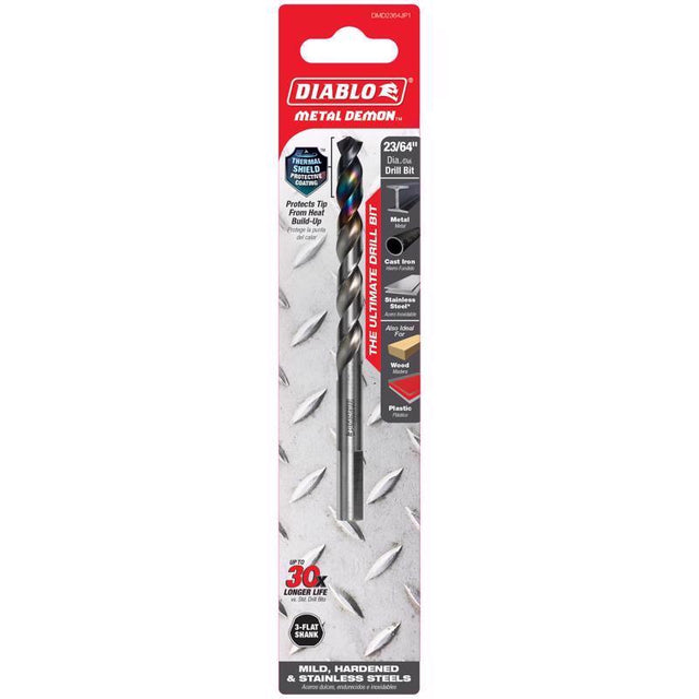 DRLL BT 3-FLT 23/64" 1PC