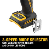 DeWalt 20V MAX XR 1/4 in. Cordless Brushless 3-Speed Impact Driver Tool Only