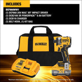 DeWalt 20V MAX XR 1/4 in. Cordless Brushless 3-Speed Impact Driver Kit (Battery & Charger)
