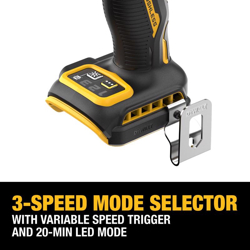 DeWalt 20V MAX XR 1/4 in. Cordless Brushless 3-Speed Impact Driver Kit (Battery & Charger)