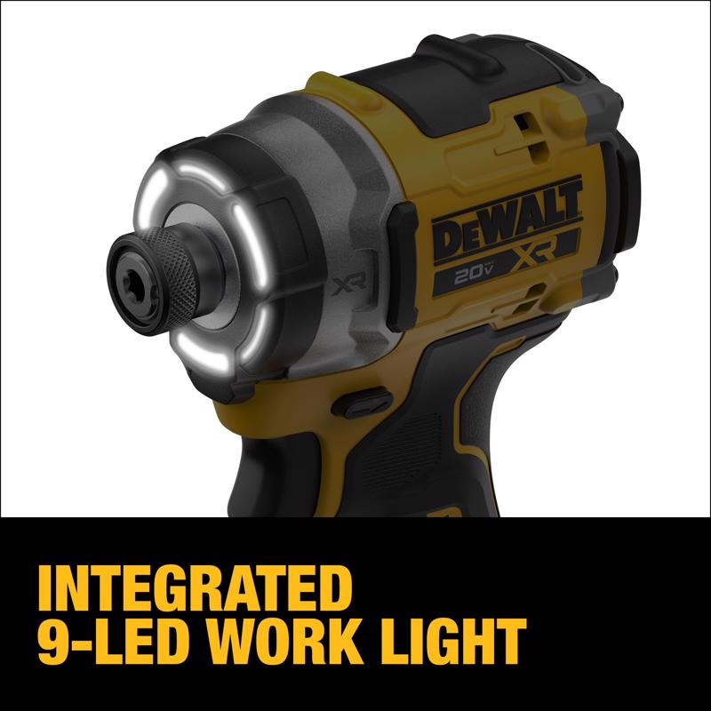 DeWalt 20V MAX XR 1/4 in. Cordless Brushless 3-Speed Impact Driver Kit (Battery & Charger)