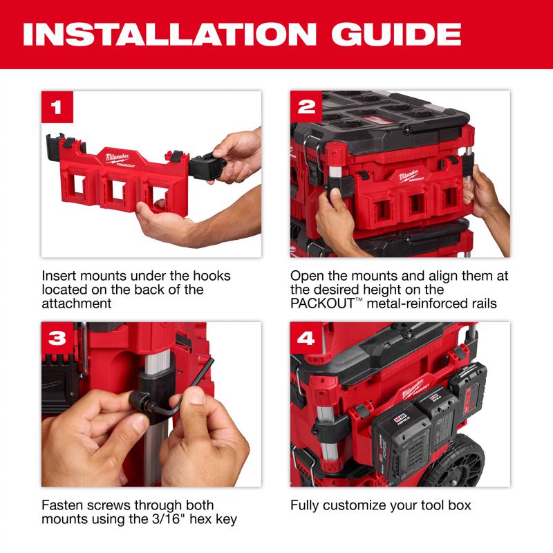 Milwaukee PACKOUT Tool Organizer Black