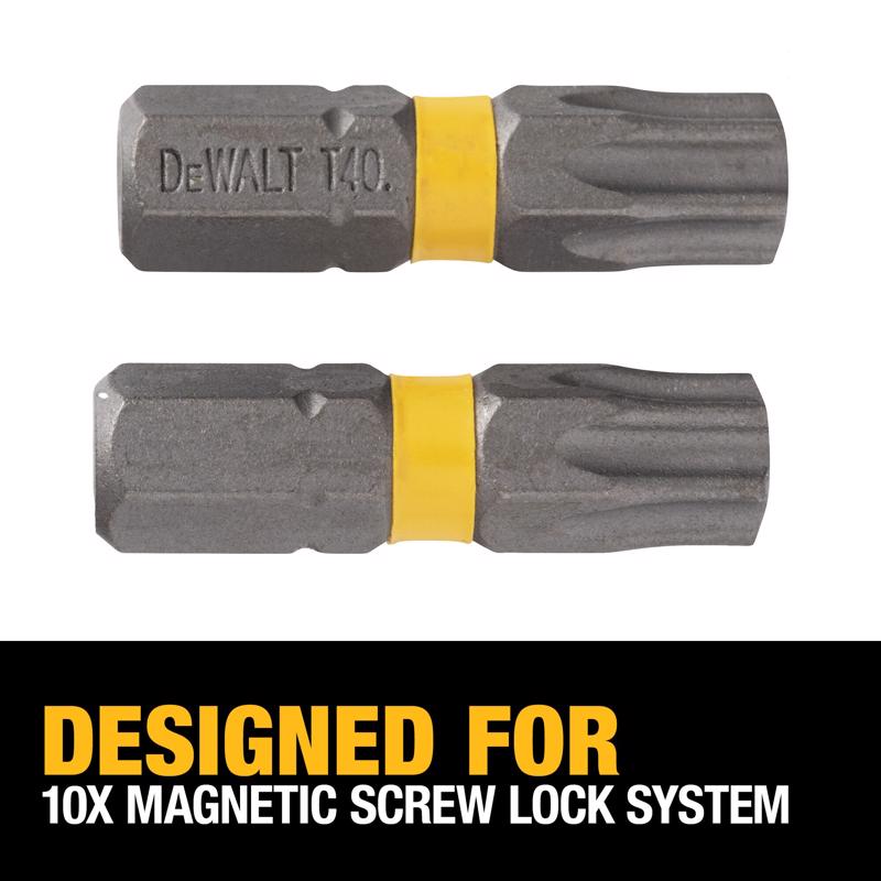 DeWalt Max Fit Torx T40 Head X 1 in. L Screwdriver Bit 2 pk