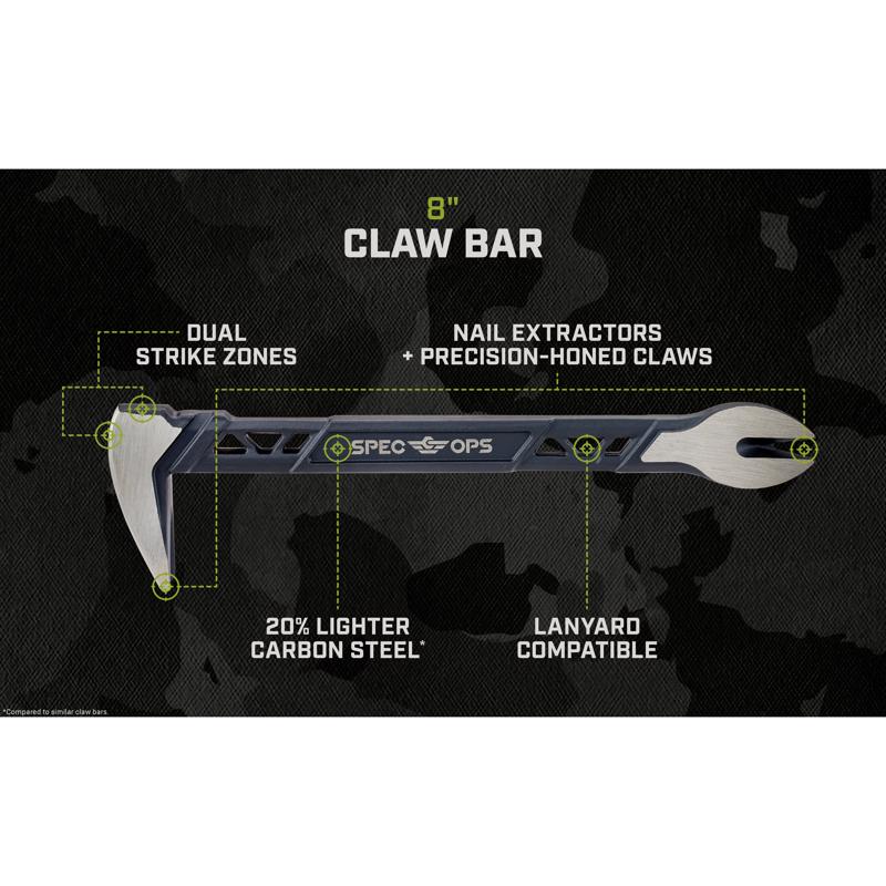Spec Ops 8 in. Claw Bar 1 pk