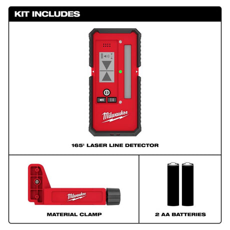 Milwaukee Tool Laser Detector 165 ft. 3 pc