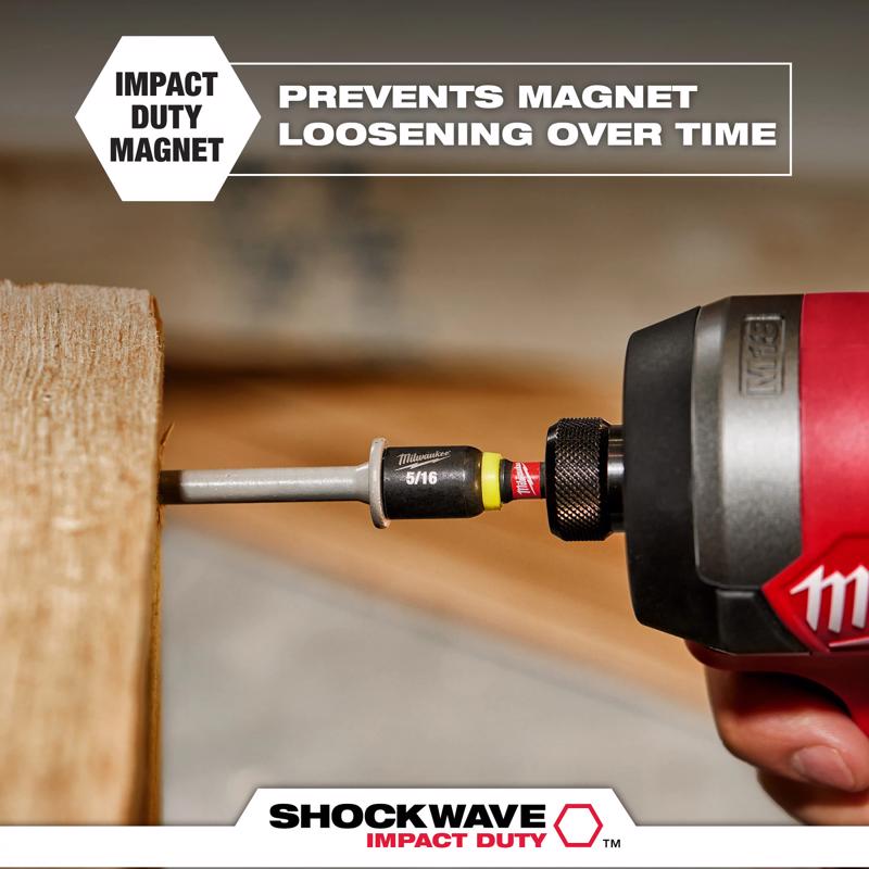 Milwaukee 1.37 in. L Steel Magnetic Nut Setter Set 6 pc