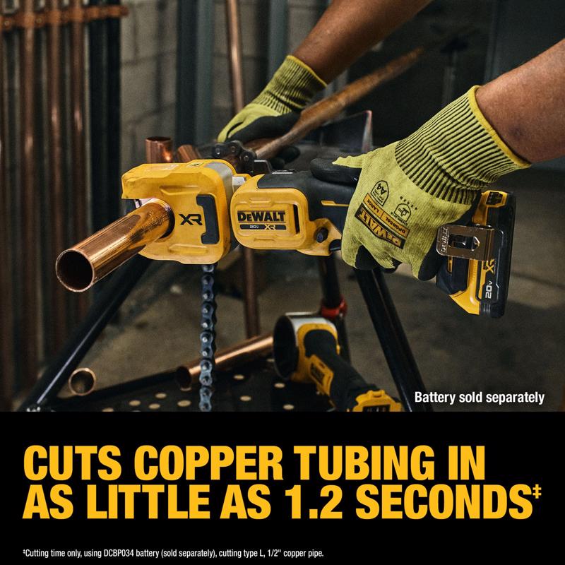 DeWalt 20V MAX XR 1-1/4 in. Copper Tubing Cutter Black/Yellow 1 pc