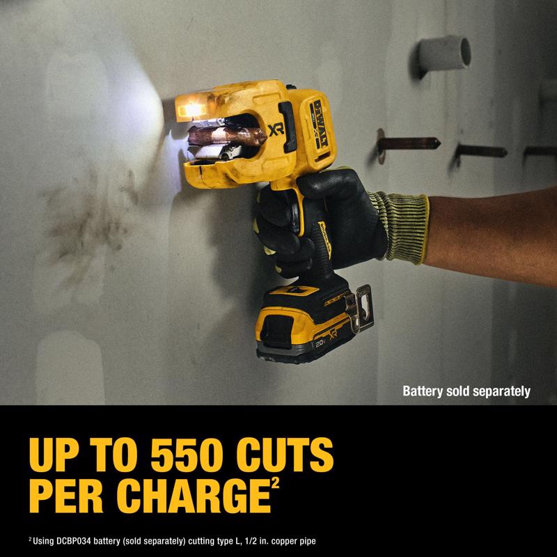 DeWalt 20V MAX XR 1-1/4 in. Copper Tubing Cutter Black/Yellow 1 pc
