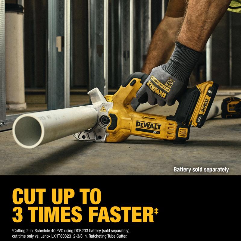 DeWalt 20V MAX XR 2 in. Plastic Pipe and Tubing Cutter Black/Yellow 1 pc