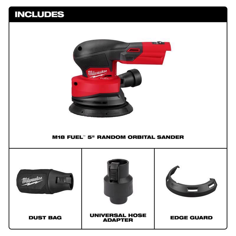 Milwaukee Tool 18V M18 Fuel Cordless Random Orbit Sander Tool Only