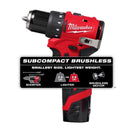 Milwaukee tool M12 3/8 in. Brushless Cordless Drill/Driver Kit (Battery & Charger)