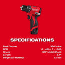 Milwaukee tool M12 3/8 in. Brushless Cordless Drill/Driver Kit (Battery & Charger)
