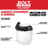 Milwaukee Tool BOLT Face Shield Clear Lens 1 pk
