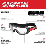 Milwaukee Tool Anti-Fog Impact and Splash Resistant Goggles Clear Lens Black Frame 1 pk