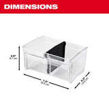 Milwaukee Packout 7.3 in. W X 3.8 in. H Bin System Clear