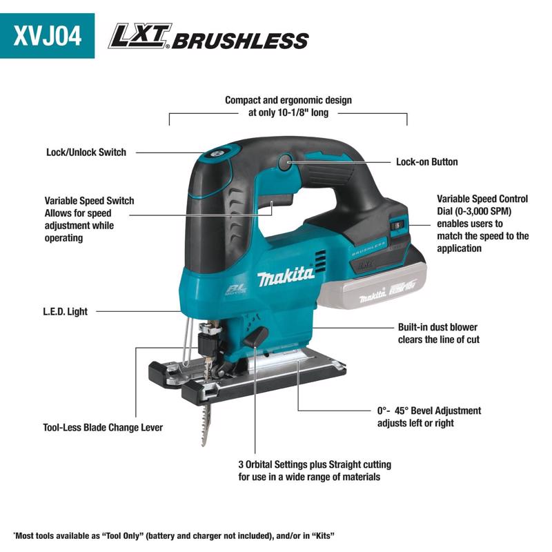 Makita 18V Cordless Jig Saw Tool Only