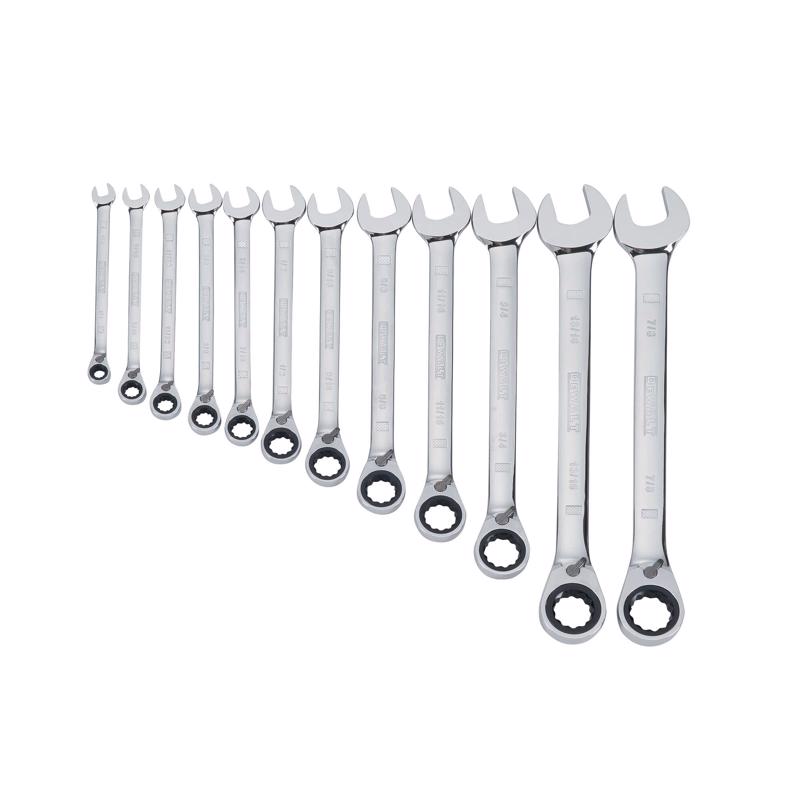 DeWalt Metric Ratcheting Combination Wrench Set 12 pc