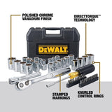 DeWalt 1/2 in. drive Metric/SAE Mechanic's Tool Set 49 pc
