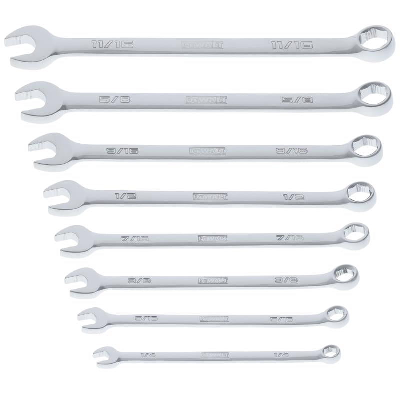 DeWalt SAE Combination Wrench Set 8 pc