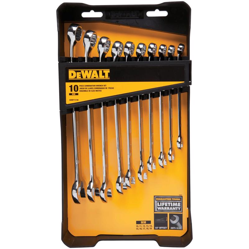 DeWalt Metric Combination Wrench Set 10 pc