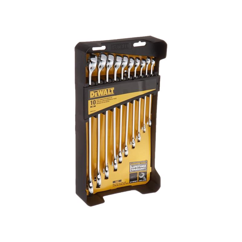 DeWalt SAE Combination Wrench Set 10 pc